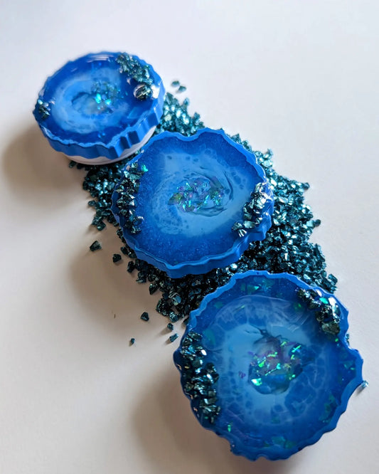 Blue Geode Magnets